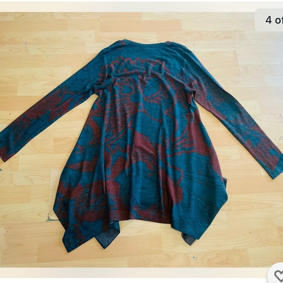 SOFT SURROUNDINGS green tan tunic top sz M - Picture 3 of 3